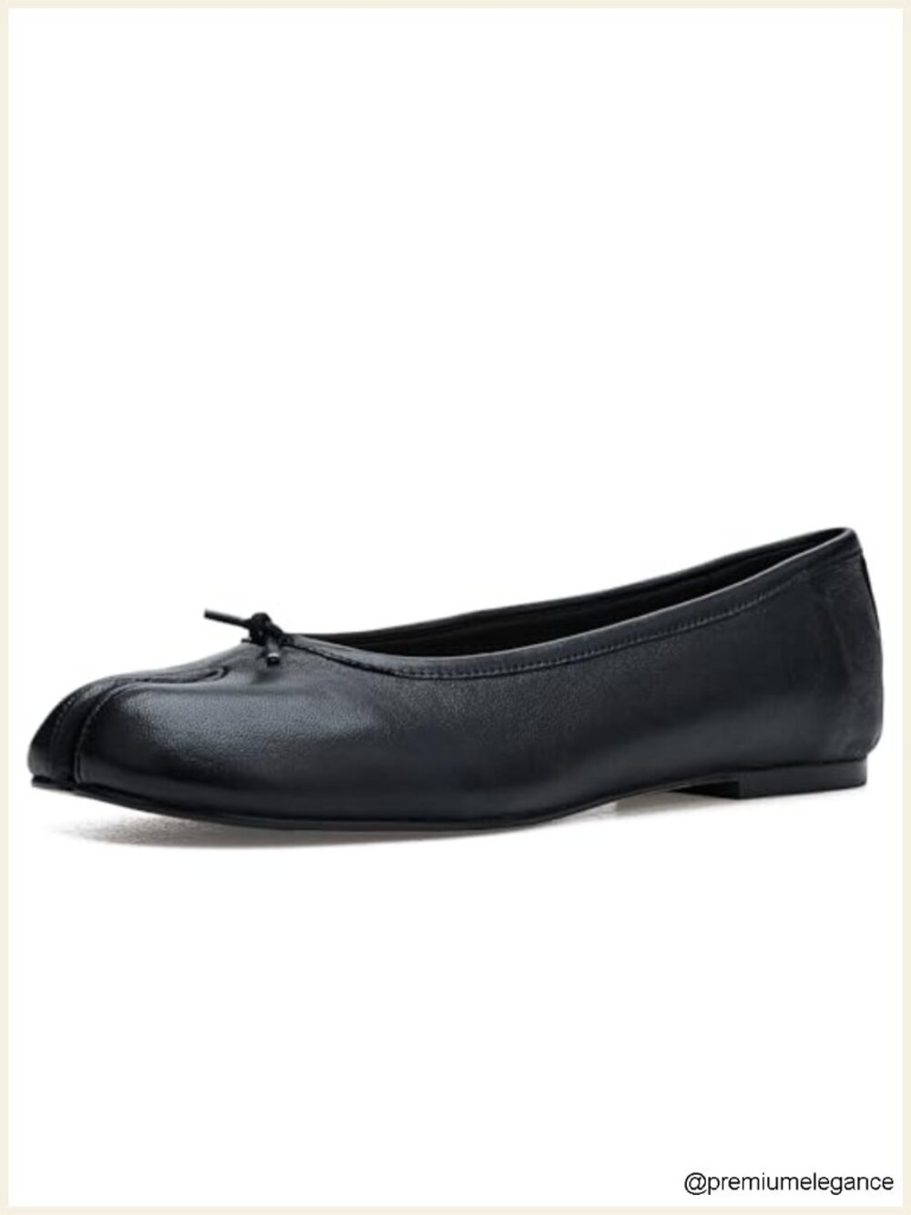 Ballet Flat Split Toe Leather Women's Shoes Pull-On Casual